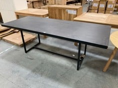 FORDEN DINING TABLE BLACK 900X2200X750MM - ITEM NO. 999794 - RRP £750