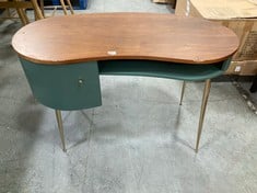 LA REDOUTE TOPIM VINTAGE DESK IN GREEN / WALNUT - ITEM NO. GDI240 - RRP £313