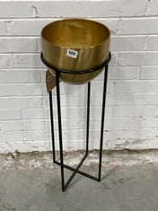 NKUKU ATSU BRASS PLANTER STAND - PRODUCT CODE. AP8902 - RRP £125