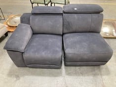 BENZ 2 SEATER END SOFA PART IN FLECKED CHARCOAL FABRIC (PART ONLY)