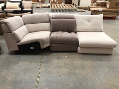 3 X ASSORTED ITEMS TO INCLUDE NATURAL FABRIC CORNER SOFA PART (PART ONLY) (KERBSIDE PALLET DELIVERY)