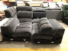 QTY OF ASSORTED SOFA PARTS TO INCLUDE CORNER SOFA PART IN NAVY FABRIC (PARTS ONLY) (KERBSIDE PALLET DELIVERY) (KERBSIDE PALLET DELIVERY)