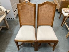 2 X JL HEMINGWAY CANE BACK SIDE CHAIR 108X48X48CM - ITEM NO. 479322