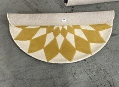 JOHN LEWIS STARBURST WOOL RUG 100CM IN MUSTARD - RRP £65