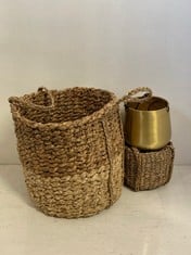 3 X ASSORTED NKUKU ITEMS TO INCLUDE NKUKU NKOMI BASKET LARGE NB1302