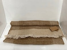 NKUKU ANDRO JUTE & COTTON RUNNER - NATURAL - 66 X 200CM AN1401 RRP- £125