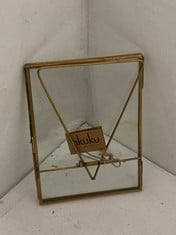 5 X NKUKU DANTA ANTIQUE BRASS FRAME - ANTIQUE BRASS - 5 X 7" CF0202 TOTAL RRP- £125