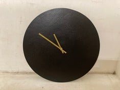 NKUKU OKOTA WALL HUNG CLOCK - BLACK 3 X 38CM DIAMETER OC4301