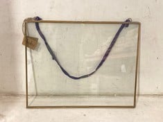 3 X NKUKU EXTRA LARGE KIKO GLASS FRAME ANTIQUE BRASS 2 X PORTRAIT 36 X 29CM KF0802, 1 X LANDSCAPE 29 X 36CM KF0801