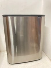 BRABANTIA 2 X 30L TOUCH BIN WITH 2 INNER BUCKETS IN COLOUR MATT STEEL-RRP £170