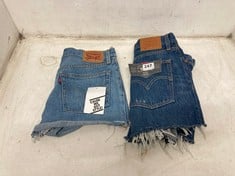 LEVI STRAUSS & CO 501 DENIM SHORTS BLUE SIZE 26 TO INCLUDE LEVI STRAUSS & CO WOMENS SHORTS DARK BLUE SIZE 30