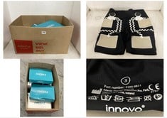 BOX OF ASSORTED INNOVO PARTS TO INCLUDE BLACK PANTS/SHORTS SIZE 5