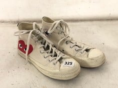 CONVERSE ALL STARS COMME DES GARCONS HI-TOPS NATURAL SIZE 5 RRP- £140