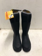 BUCKBOOTZ SAFETY WELLINGTON BOOTS BLACK SIZE 8