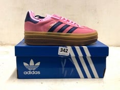 ADIDAS GAZELLE BOLD W TRAINERS PINK GLOW VICTORY SUEDE/NAVY SIZE 3.5 RRP- £104.99