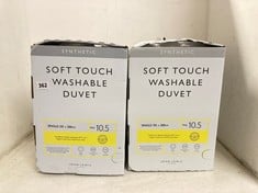 2 X JOHN LEWIS SOFT TOUCH WASHABLE SINGLE DUVET 10.5TOG