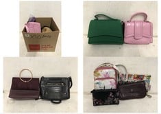 10 X BAGS TO INCLUDE MINI CROC PRINT HANDBAG IN PINK