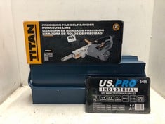 3 X ASSORTED TOOLS TO INCLUDE TITAN PRECISION FILE BELT SANDER