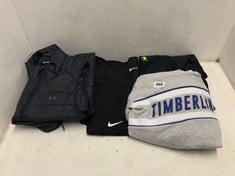 5 X BRANDED CLOTHING ITEMS TO INCLUDE TIMBERLAND GREY HOODIE IN SIZE M