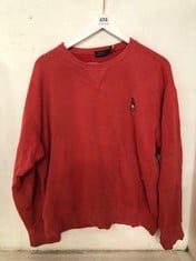 POLO RALPH LAUREN CORAL CREW NECK SWEATSHIRT IN UK SIZE L