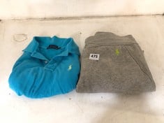 RALPH LAUREN THE SKINNY POLO IN BLUE IN SIZE S TO INCLUDE POLO RALPH LAUREN GREY JOGGERS IN SIZE S