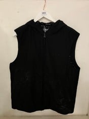 CALVIN KLEIN LIGHTWEIGHT NO QUILT HOODED VEST IN BLACK SIZE M-RRP £144