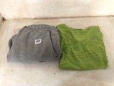 NIKE MEN'S DRI-FIT GREEN RUNNING SHIRT IN SIZE S TO INCLUDE NIKE GREY JOGGERS IN UK SIZE M