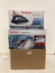 3 X STEAM IRONS TO INCLUDE TEFAL PURE STEAM IRON IN ROSE GOLD & BLACK FV9845G1(RRP- £160)