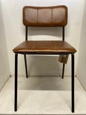 NKUKU UKARI DINING CHAIR - AGED TAN - 78 X 46 X 52CM UC1001 RRP- £230