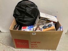 BOX OF ASSORTED ITEMS TO INCLUDE MITCHELL VEHICLE FAN