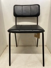 NKUKU UKARI DINING CHAIR - AGED BLACK - 78 X 46 X 53CM UC1101 RRP- £230