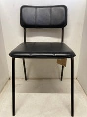 NKUKU UKARI DINING CHAIR - AGED BLACK - 78 X 46 X 53CM UC1101 RRP- £230