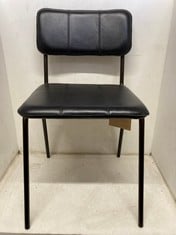 NKUKU UKARI DINING CHAIR - AGED BLACK - 78 X 46 X 53CM UC1101 RRP- £230