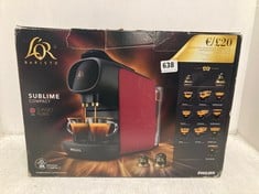 PHILIPS LOR BARISTA SUBLIME COMPACT COFFEE MACHINE IN COLOUR SUNSET RUBIS- RRP £110