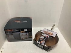 QTY OF ASSORTED KITCHEN ITEMS TO INCLUDE TOWER CAVALETTO ROSE GOLD EDITION 4 SLICE GREY TOASTER