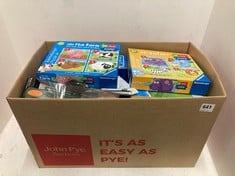 BOX OF ASSORTED TOYS TO INCLUDE RAVENSBURGER ON SAFARI PUZZLE