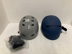 ABUS NAVY HELMET IN SIZE M 54-58CM TO INCLUDE BULLET SLIME BALLS GREY HELMET IN SIZE S/M