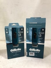 2 X GILLETTE INTIMATE HAIR TRIMMER