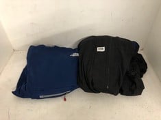 THE NORTH FACE BLUE HOODIE IN SIZE XS TO INCLUDE SUPERDRY MENS BLACK WINDCHEATER COAT IN SIZE S