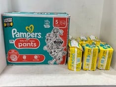 7 X ASSORTED PAMPERS TO INCLUDE 160 PAMPERS BABY DRY NAPPY PANTS