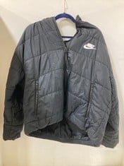 NIKE MENS PUFFER JACKET IN BLACK SIZE XL TO INCLUDE ADIDAS MENS PUFFER JACKET IN BLACK SMALL