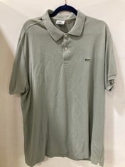 3 X ASSORTED CLOTHES TO INCLUDE LACOSTE MENS POLO IN SAGE GREEN SIZE 8