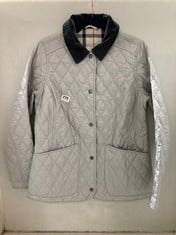 BARBOUR SUMMER TARTAN QUILTED JACKET IN LAVENDER SIZE 12