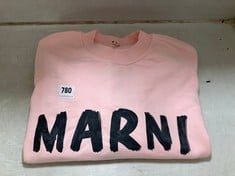 MARNI WOMENS LOGO SWEATSHIRT IN LIGHT PINK SIZE 44