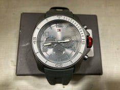 TOMMY HILFIGER MENS MULTIFUNCTION WATCH IN GREY