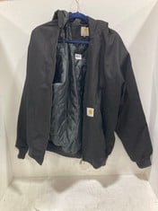 CARHARTT HOODED BOMBER JACKET IN BLACK SIZE L