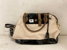 JASPER CONRAN CREAM AND BLACK HANDBAG