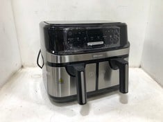 EMTHONICS 9L DOUBLE BASKET AIR FRYER - MODEL NO. EMAFDD9LSL