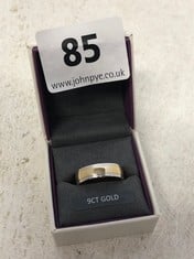 BEAVERBROOKS 9CT WHITE & YELLOW GOLD BAND RING-RRP £795