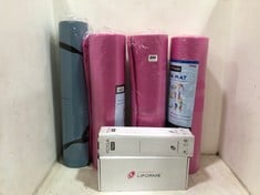 6 X ASSORTED FITNESS ITEMS TO INCLUDE UTTAM YOGA MAT IN PINK